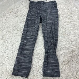Lululemon Align Crop 21" *Cross Waist Mini Space Dye Herringbone Heathered Black